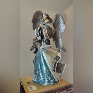 Metal Angel with glittery wings
